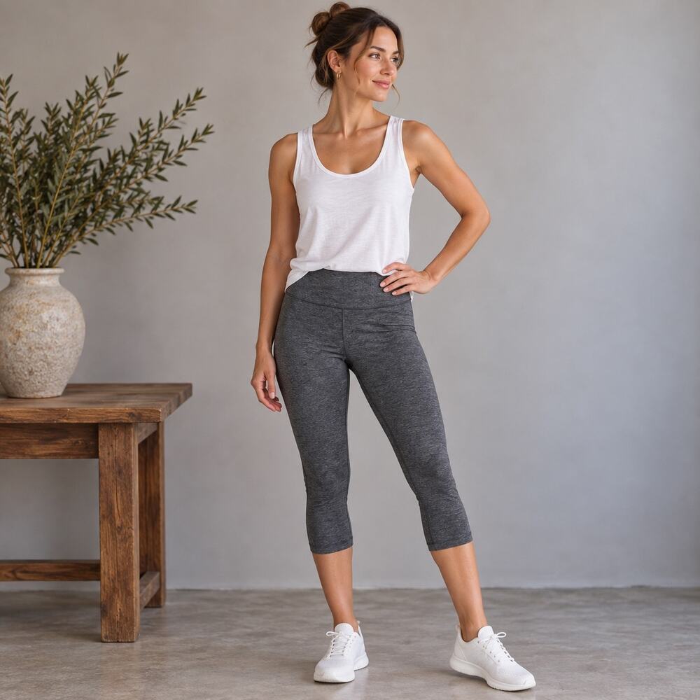 Athleta Gray Ultimate Stash Pocket Capri Leggings Small